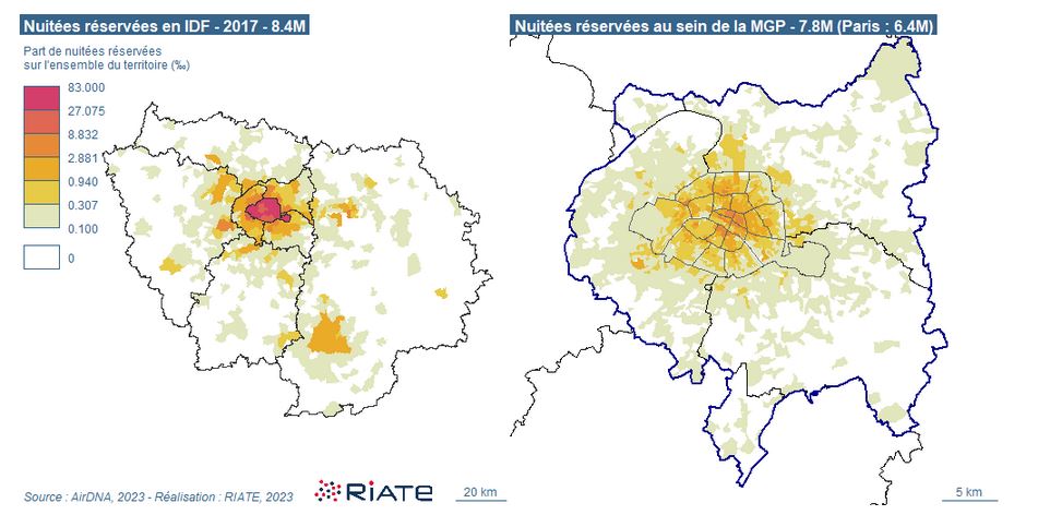 Une plateforme d’observation des locations Airbnb en Ile-de-France : données, outils mobilisés, résultats – Louis Laurian RIATE